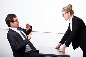 Female boss mad for employee