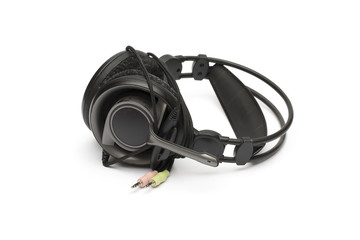 headphones on the white background