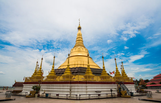 The golden pagoda in Myanmar