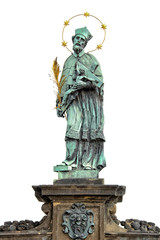 Obraz premium Statue of John of Nepomuk on Charles bridge, Prague