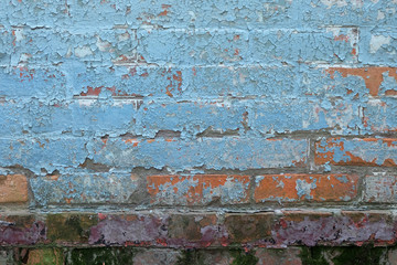 old brick wall in the paint
