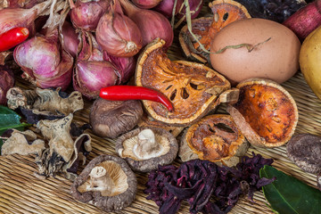Still life of food and vegetable