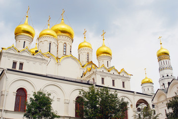 Fototapeta na wymiar Annunciation church in Moscow Kremlin. UNESCO Heritage Site.