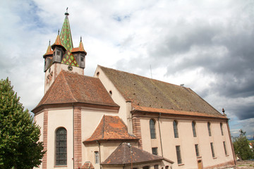 Fototapeta na wymiar Eglise saint Georges de Chatenoix en Alsace, Bas Rhin