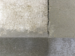 Old  painted wall  divided into four parts