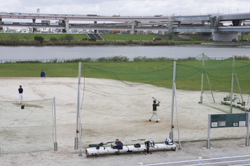 Naklejka premium 荒川日の出緑地
