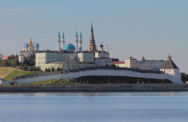 Naklejka premium River Kazanka and Kazan Kremlin, Tatarstan, Russia