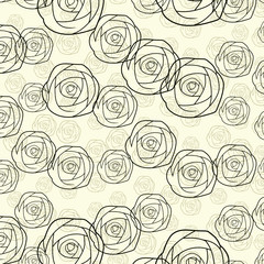 Abstract seamless pattern - art nouveau