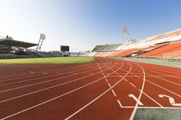 Fotobehang Treinspoor athletics track