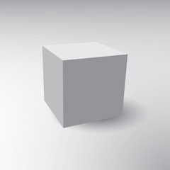 Illustration of a 3D cube on a grey background