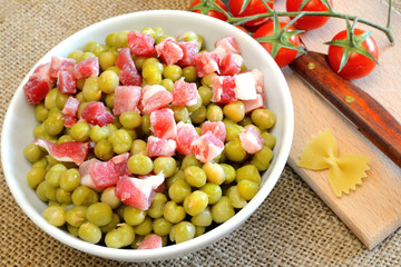 peas and bacon