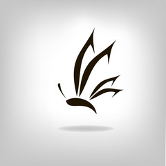 Creative beautiful butterfly icon