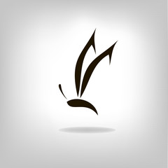 Creative beautiful butterfly icon