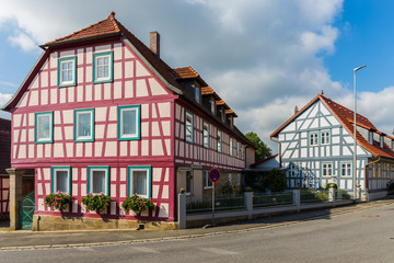 Historical Buildings in the Village of Untermerzbach in Germany
