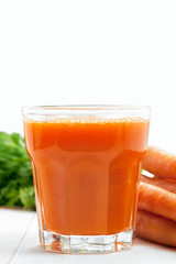 Carrot juice in glass