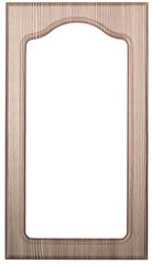 Wooden frame for picture on white background