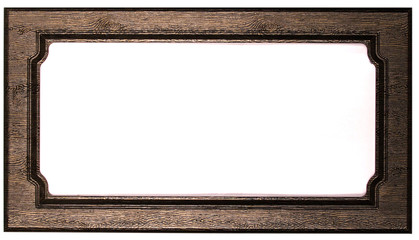Wooden frame for picture on white background