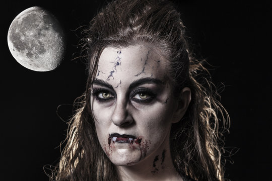 Portrait of a vampire. Halloween theme