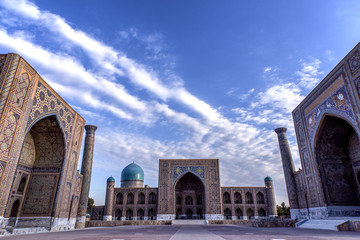 Registan Square in Samrkand Uzbekistan