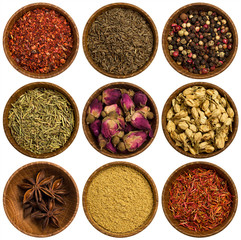 collection of different spices