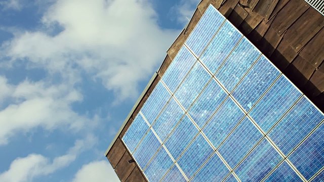 Solarzellen und Sonne, Zeitraffer