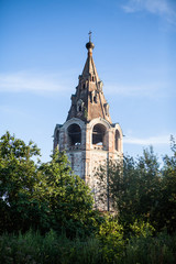 Fototapeta na wymiar Old abandoned church in Russia