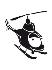 Kleiner süßer Comic Cartoon Heli schwarz © Style-o-Mat-Design
