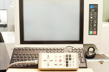 Operation pult keypad and display on the control panel