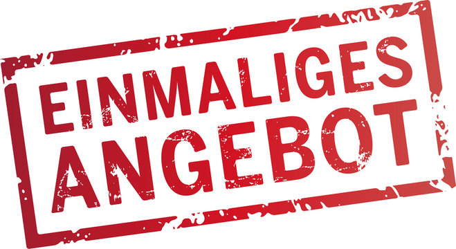 Stempel Einmaliges Angebot