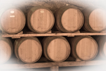 Immitation of Aged image of old winemakers cellar