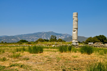 Fototapeta na wymiar Ancient ruins, Heraion, Samos, Greece