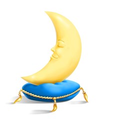 luna sul cuscino