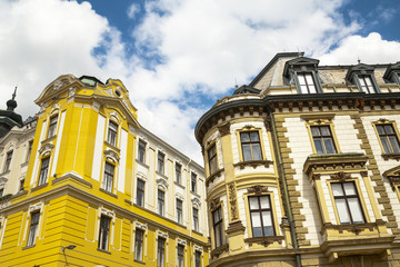 Fototapeta na wymiar Historic buildings in the city of Pecs, Hungary.