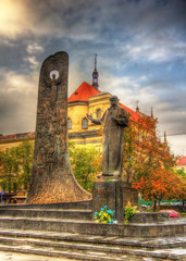 Taras Shevchenko Monument in Lviv - Ukraine