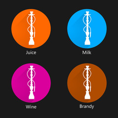 Colored icons for hookah