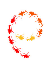 Heli Looping Spirale Muster Rot © Style-o-Mat-Design