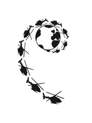 Heli Looping Spirale Erde Weltreise © Style-o-Mat-Design