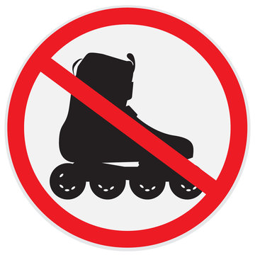 No, roller, skating, sign
