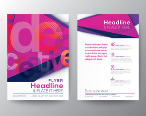 Abstract Triangle Brochure Flyer design template layout