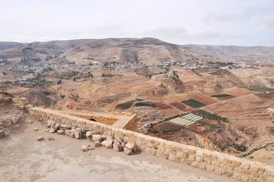 View from Al Karak/Kerak Crusader Castle, Jordan