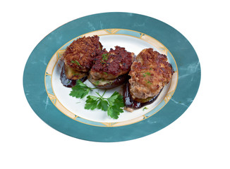 cotolette di melanzane  - Italian appetizer with eggplant