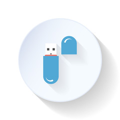 USB flash flat icon