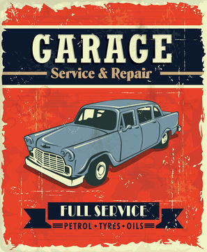 Vintage Garage Poster Design