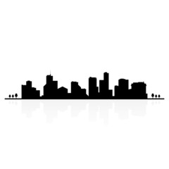Naklejka premium Building silhouettes