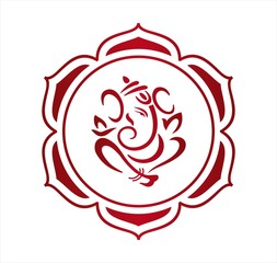 Ganesha, Hindu wedding card, royal Rajasthan, India