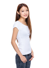 Fototapeta premium Young woman with casual wear