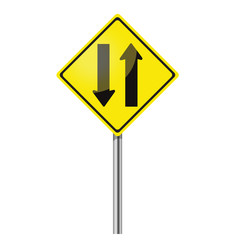 Two way traffic sign