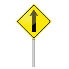 go straight traffic sign