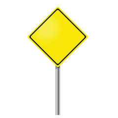 blank yellow warning sign