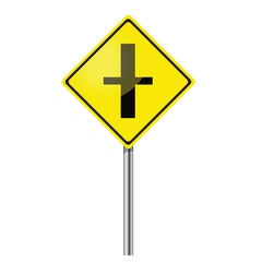 Intersection ahead road sign